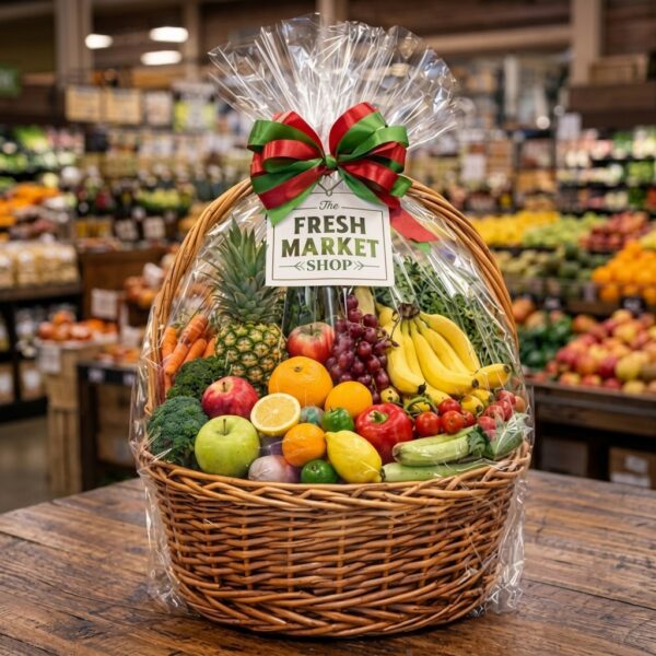 Premium Fresh Fruits & Vegetables Basket